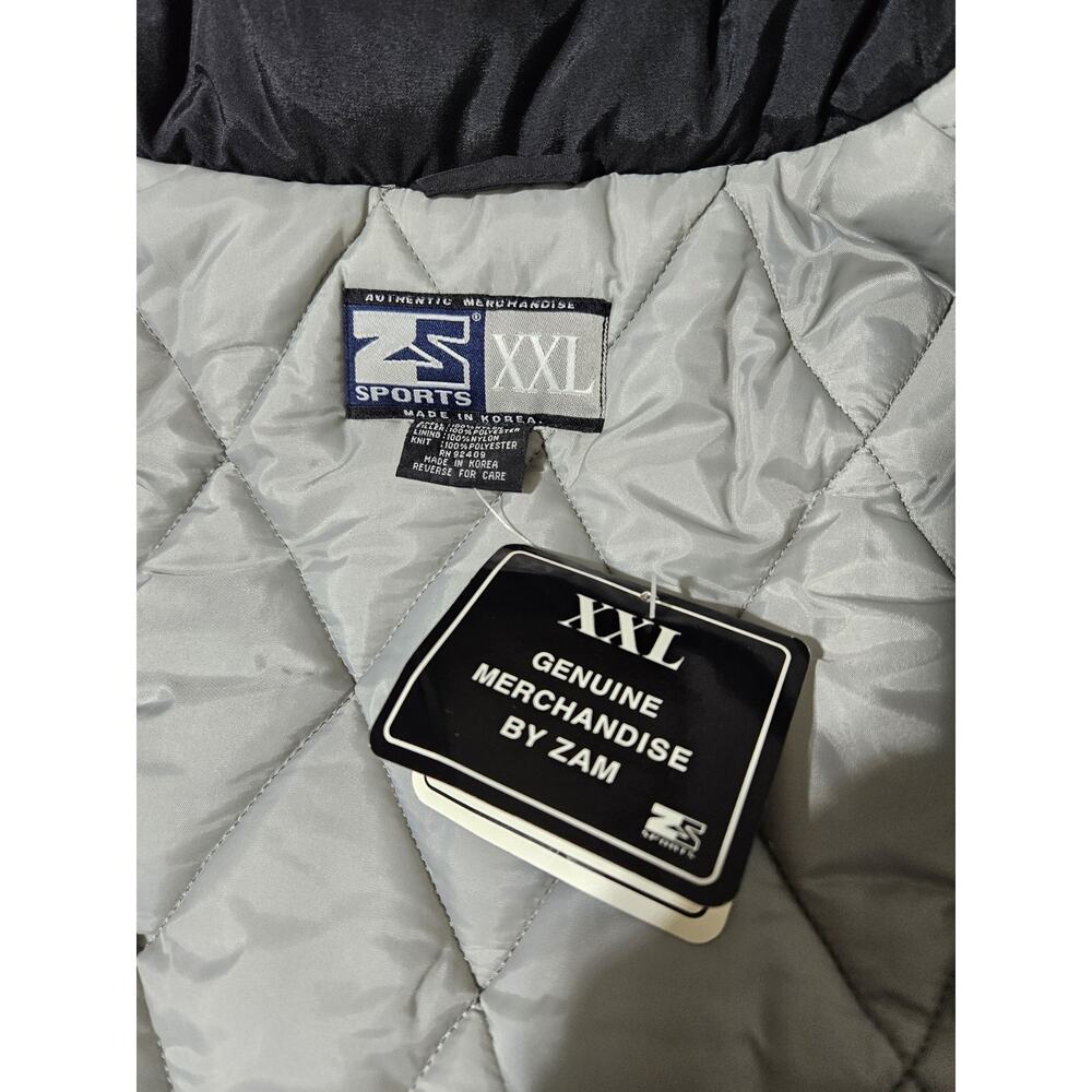 New York 1990s DEADSTOCK Bomber Jacket Vintage Zam ZZ Sports Football NFL 2XL - Picture 16 of 16